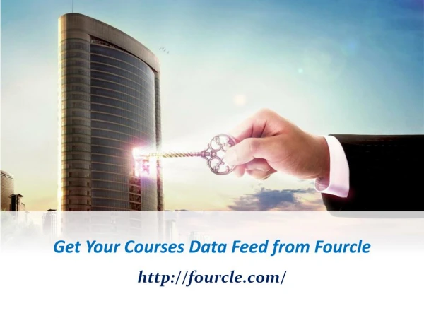 Get Your Courses Data Feed from Fourcle