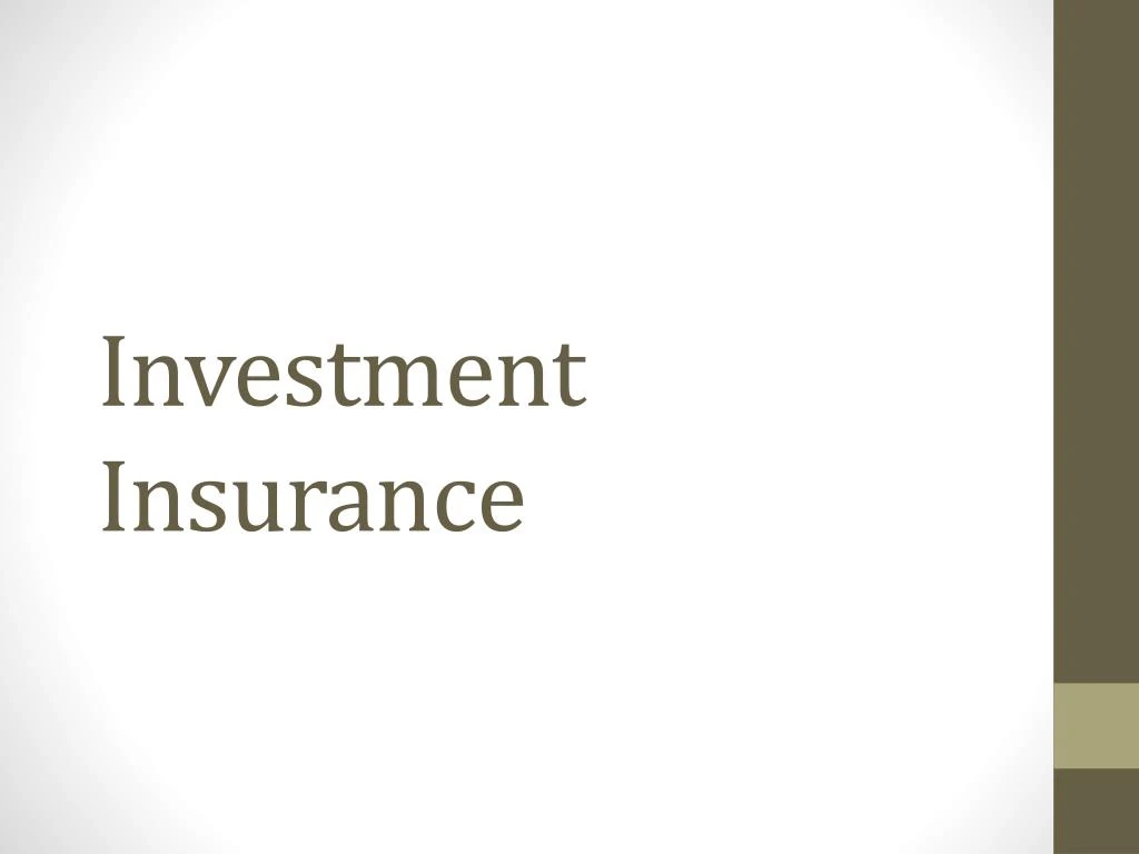 investment insurance