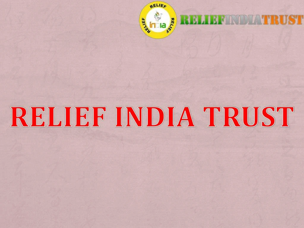 relief india trust