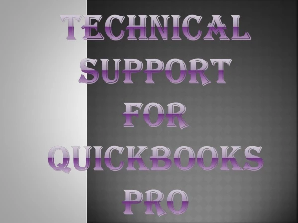 QuickBooks Pro Technical Support Number
