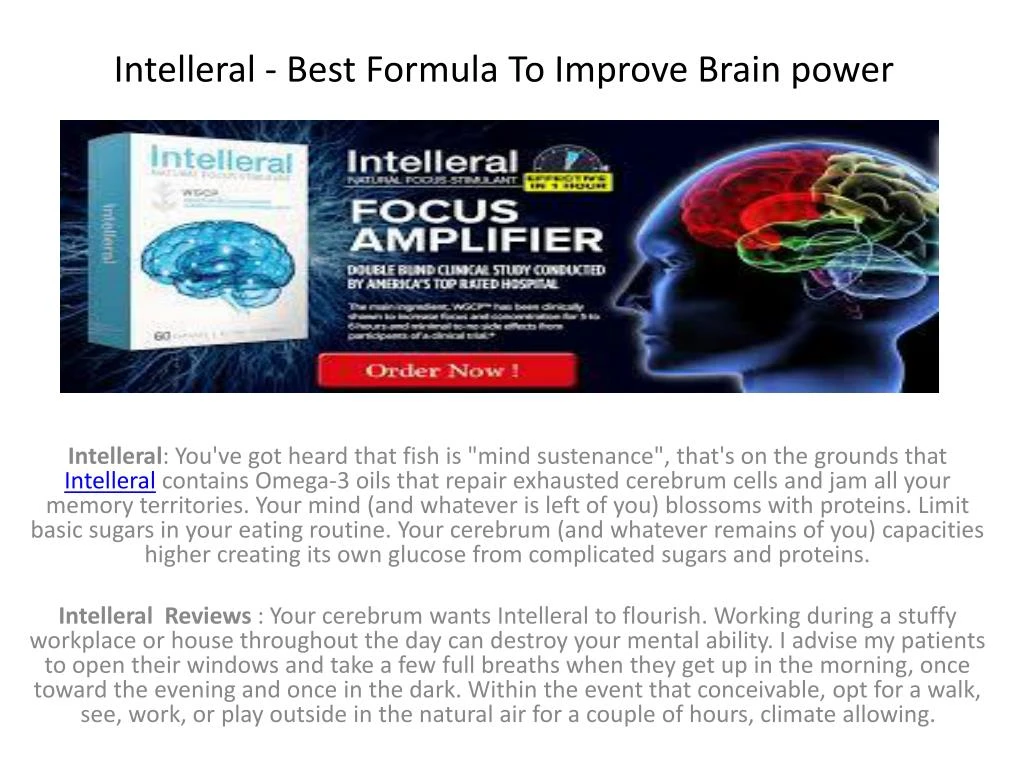 intelleral best formula to improve brain power