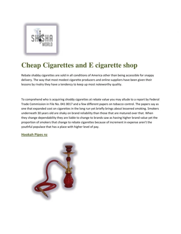 Cheap Cigarettes and E cigarette shop