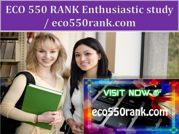 ECO 550 RANK Enthusiastic study / eco550rank.com