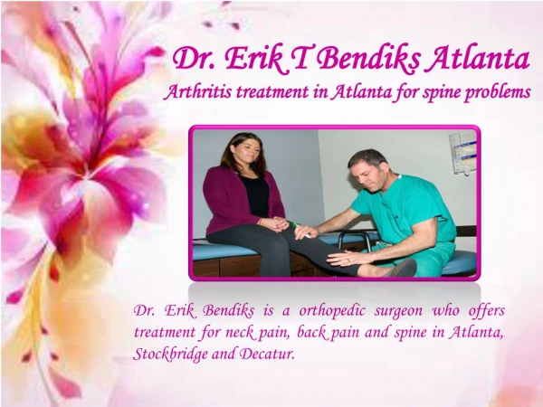 Arthritis treatment in Atlanta for spine problems