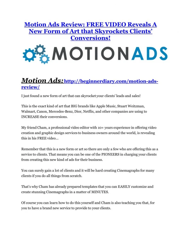 Motion Ads Review and (MASSIVE) $23,800 BONUSES