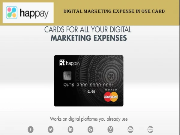 Digital Marketing Expense Card