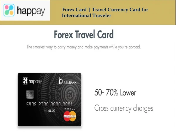 Forex Travel Card | International Travel Card