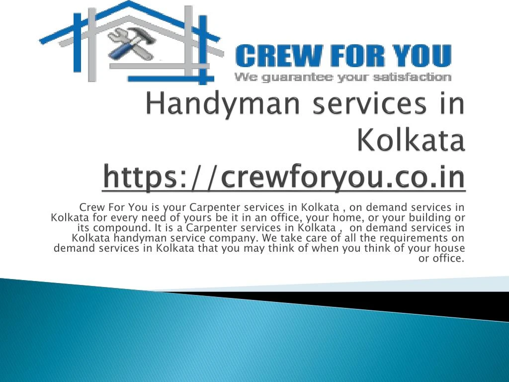 handyman services in kolkata https crewforyou co in