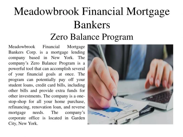 Meadowbrook Financial Mortgage Bankers - Zero Balance Program