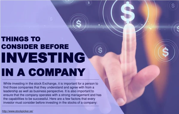 What to consider when choosing a company to invest in