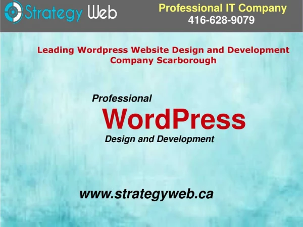 Leading Wordpress Website Design and Development Company Scarborough