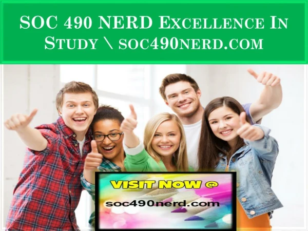 SOC 490 NERD Excellence In Study \ soc490nerd.com