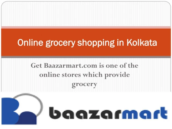 Online grocery shopping in kolkata