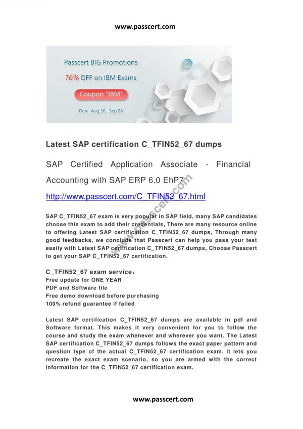 SAP certification C_TFIN52_67 dumps