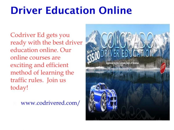 Driver Education Online