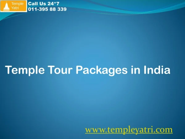 Temple Tour Packages in India