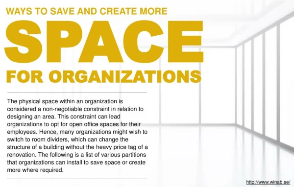 How organizations can make room for better working space.