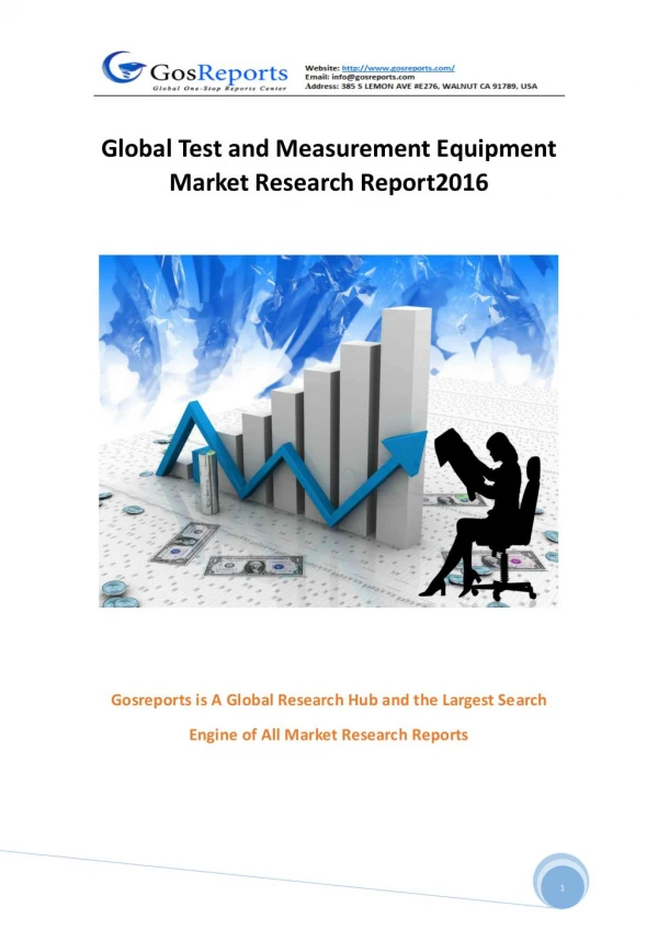 Global Test and Measurement Equipment Market Research Report 2016