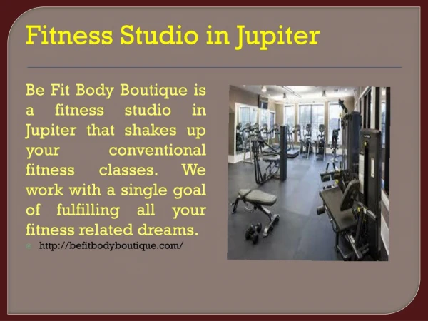 Fitness Studio in Jupiter