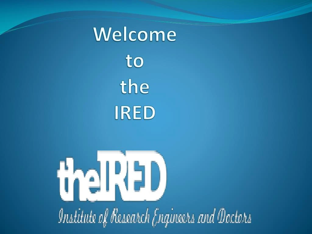 welcome to the ired