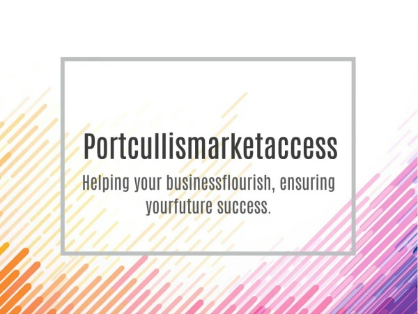 We can help to your business-portcullismarketaccess