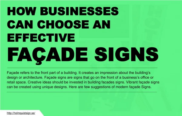 How businesses can choose façade signs?