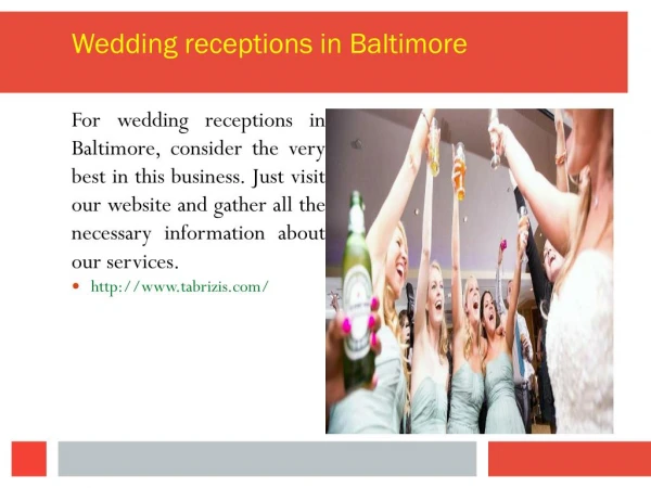 Wedding receptions in Baltimore