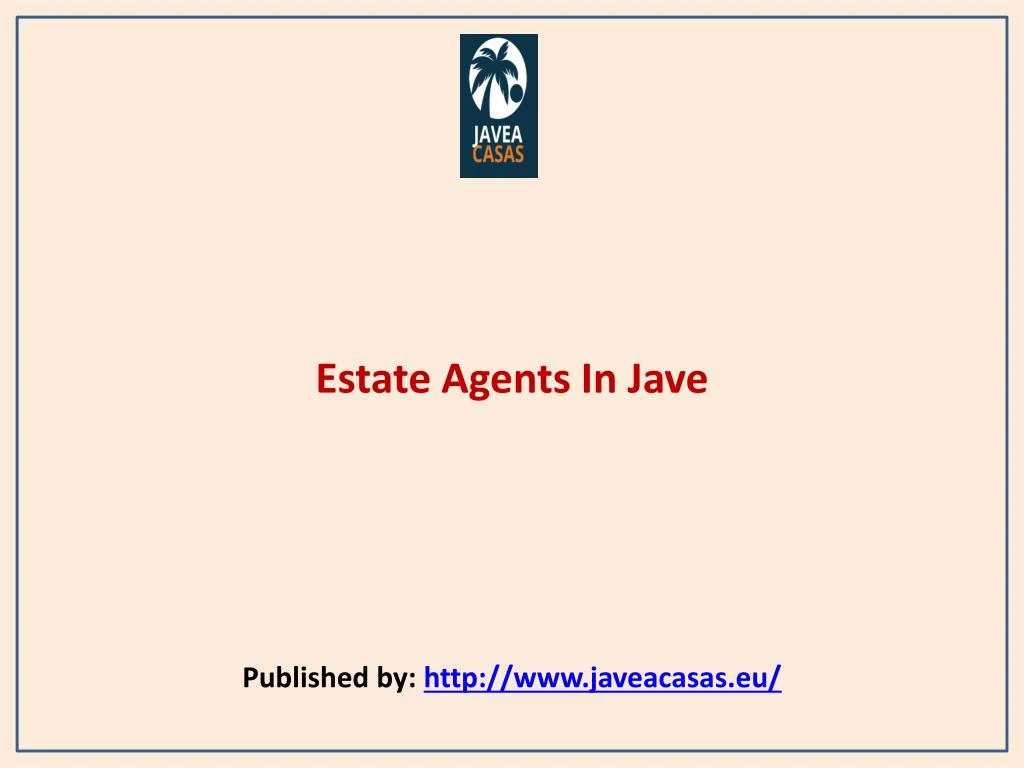 estate agents in jave published by http www javeacasas eu