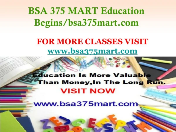 BSA 375 MART Education Begins/bsa375mart.com