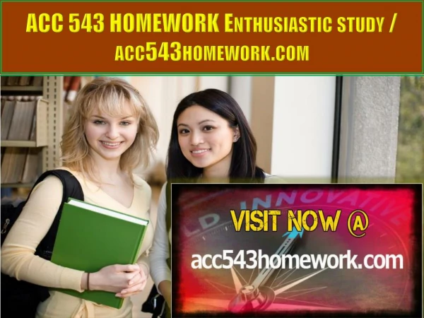ACC 543 HOMEWORK Enthusiastic study / acc543homework.com