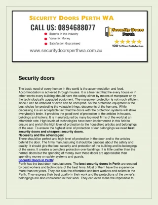 Security doors perth wa - slide 1