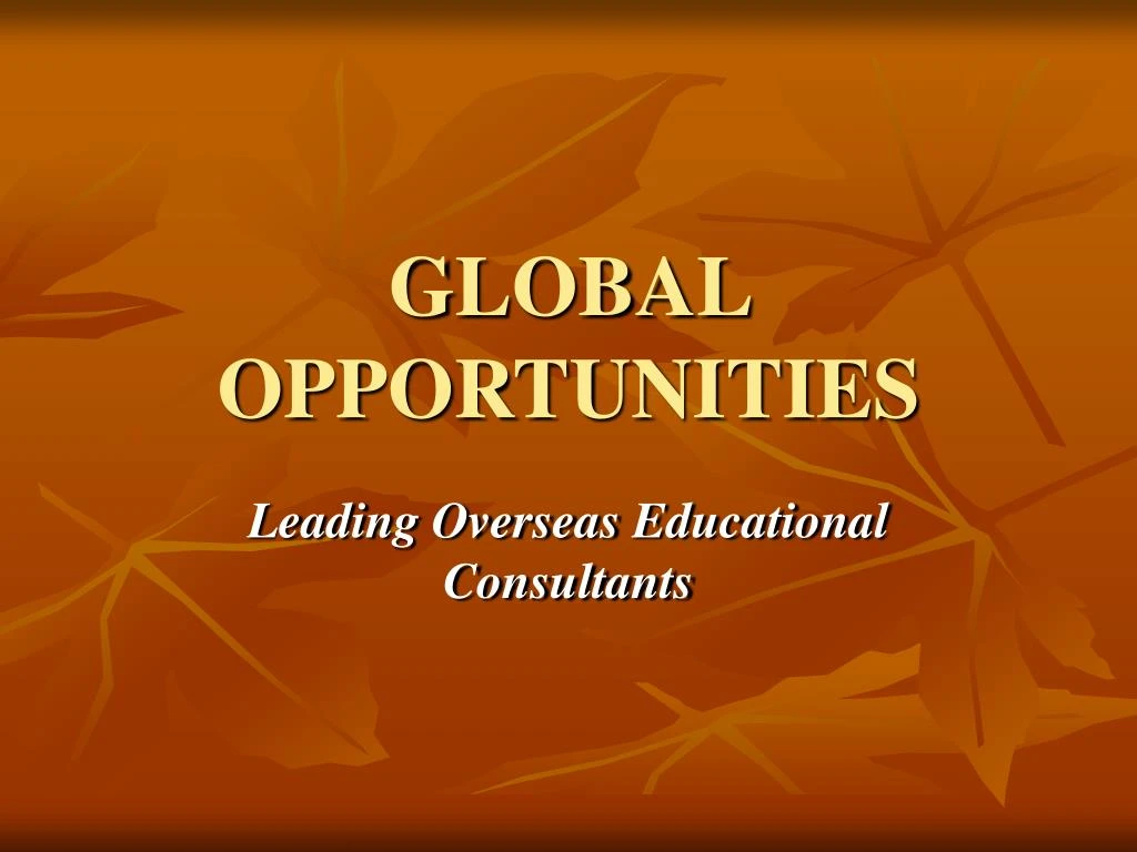 global opportunities