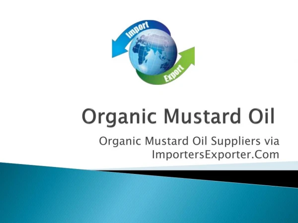 Organic Mustard Oil Exporters