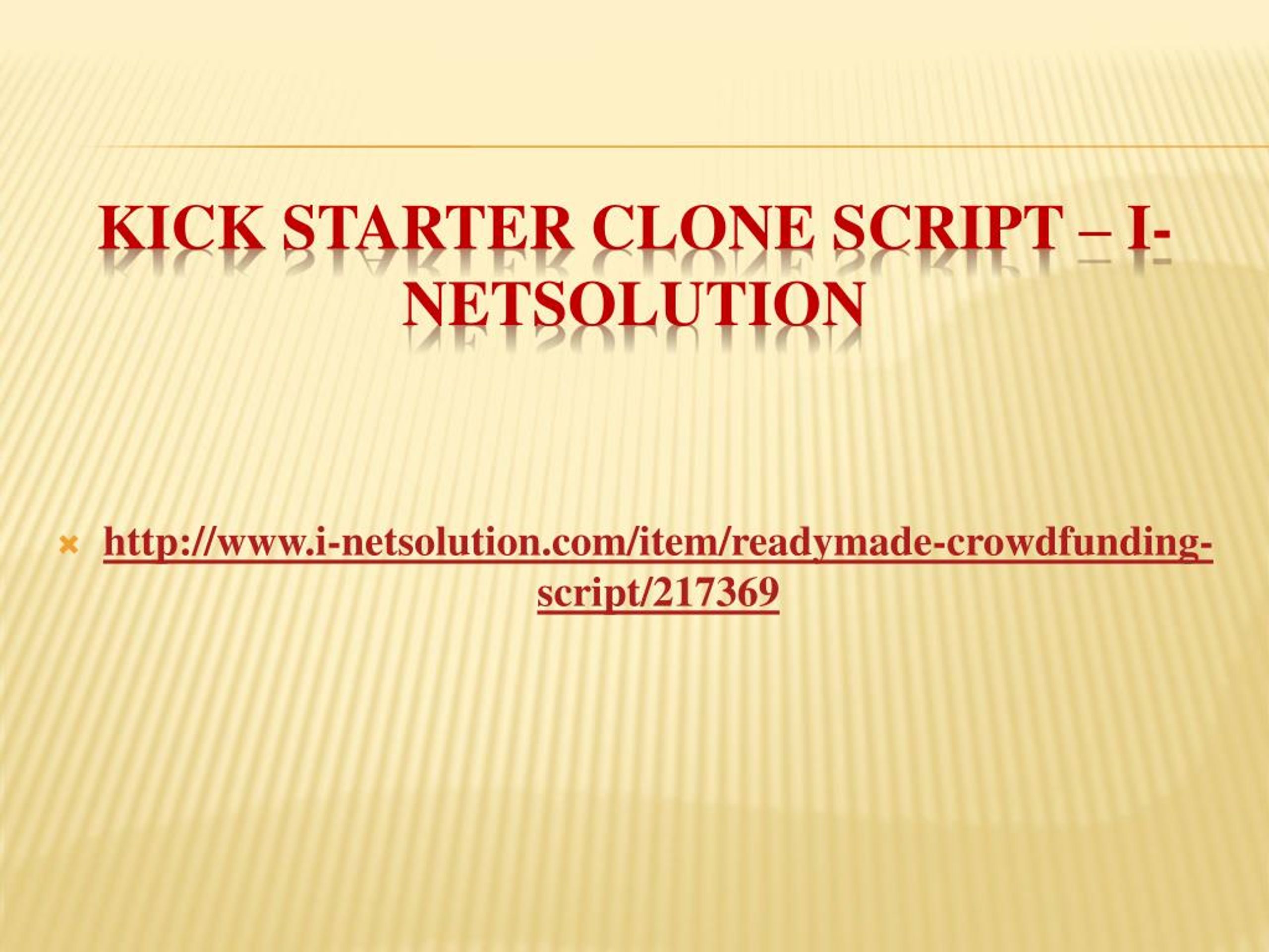 PPT - Kick Starter Clone Script – i-Netsolution PowerPoint Presentation ...