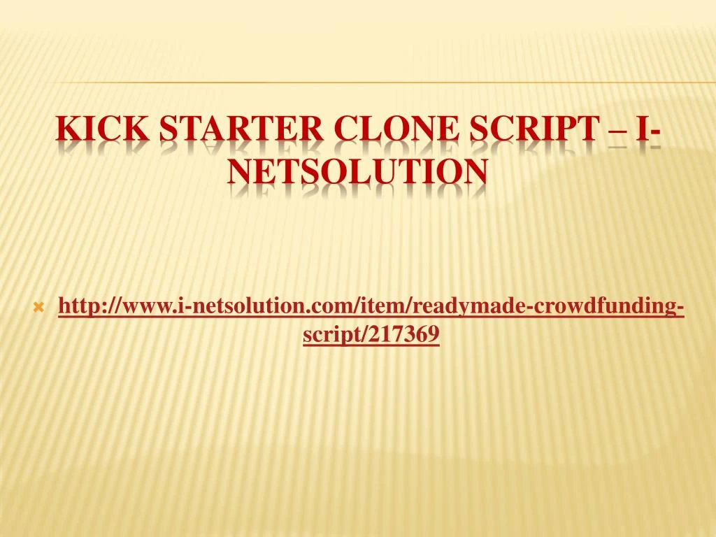 kick starter clone script i netsolution
