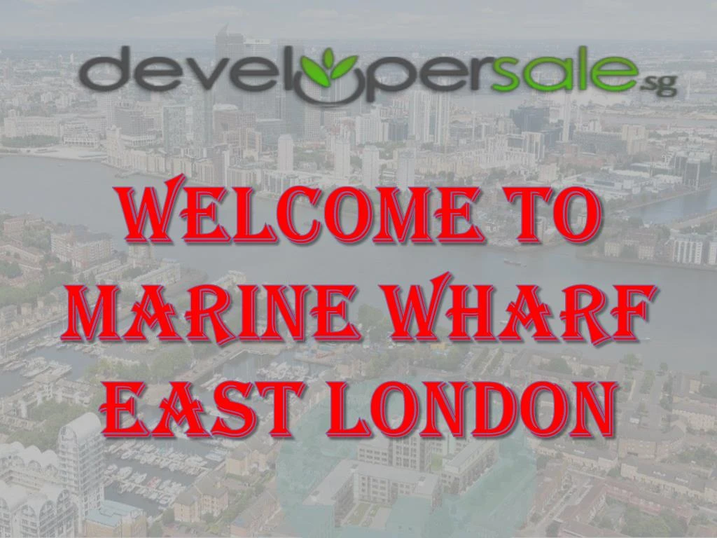 welcome to marine wharf east london
