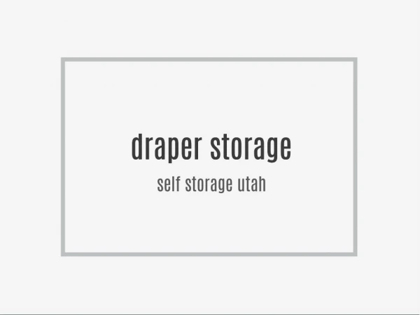 self storage utah
