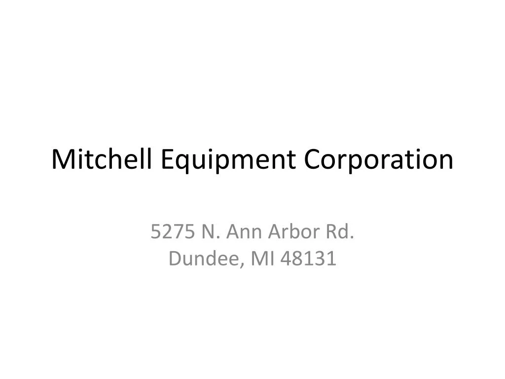 mitchell equipment corporation