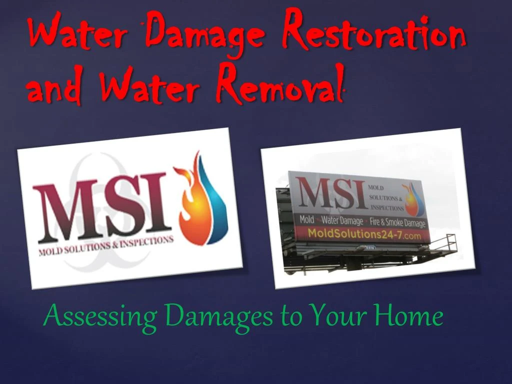 water damage restoration and water removal