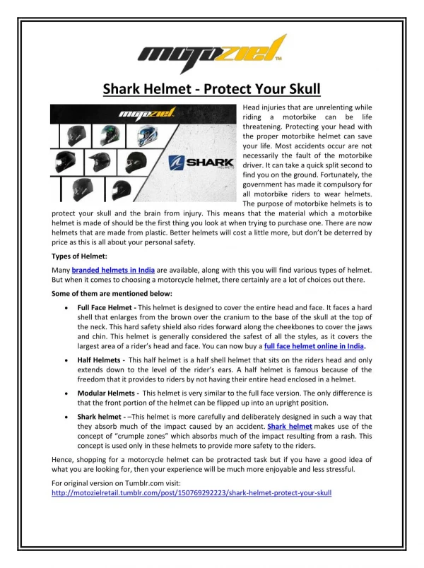 Shark Helmet - Protect Your Skull
