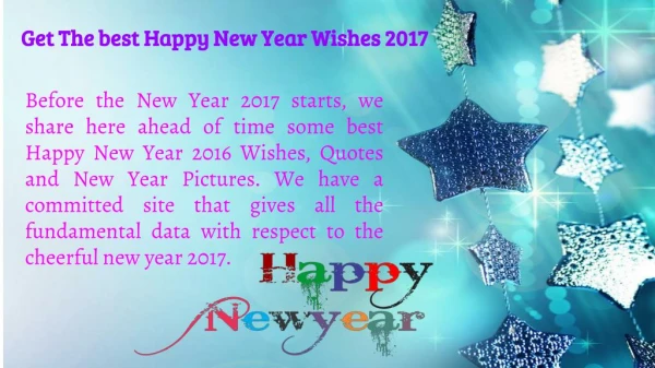 Get The Happy New Year Wishes 2017