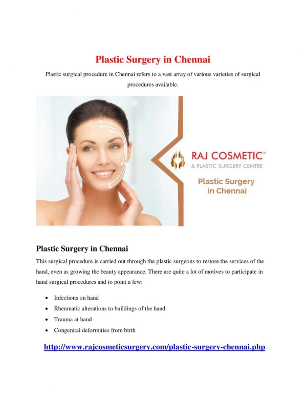 Plastic Surgery in Chennai