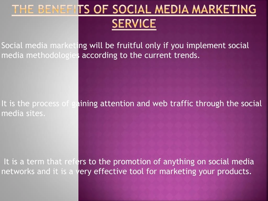 the benefits of social media marketing service