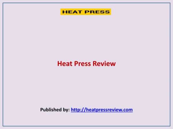 Heat Press Review