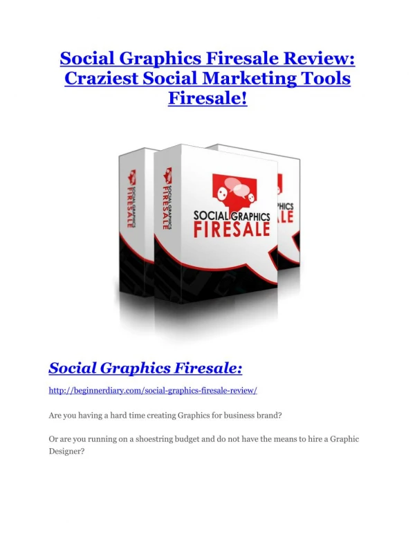 Social Graphics Firesale review - EXCLUSIVE bonus of Social Graphics Firesale
