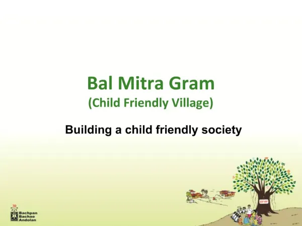 Bal Mitra Gram Child Friendly Village