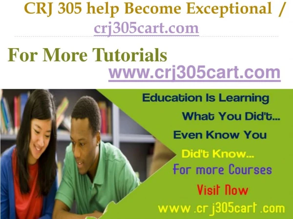 CRJ 305 help Become Exceptional / crj305cart.com