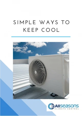 Simple Ways to keep Cool - slide 1