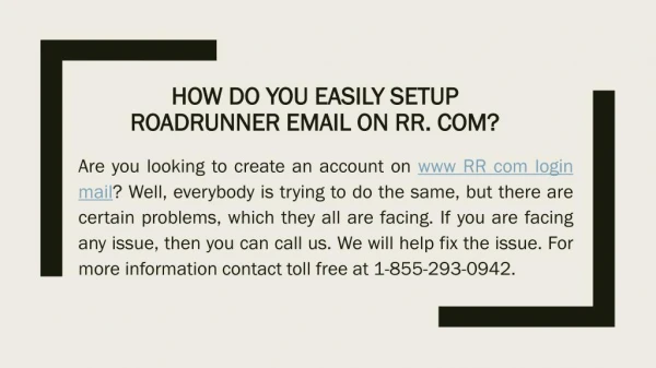 How Do You Easily Setup Roadrunner Email On RR. Com?