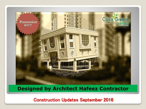 Casa Greens Exotica Construction Images - Sep 2016